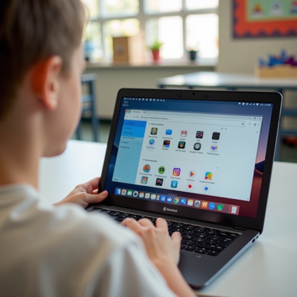 wie man Apps zum Startbildschirm auf dem Schul-Chromebook hinzufügt