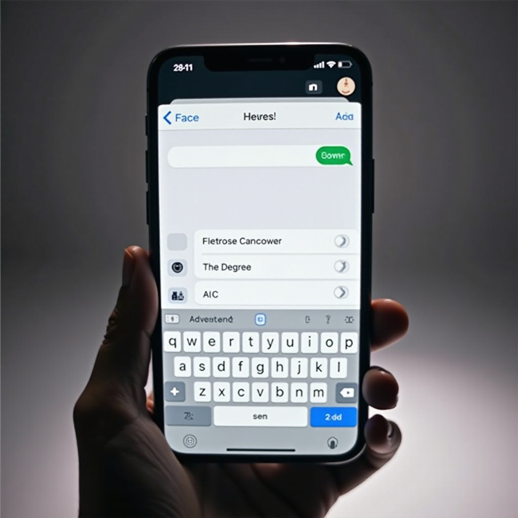 Grad auf iPhone-Tastatur